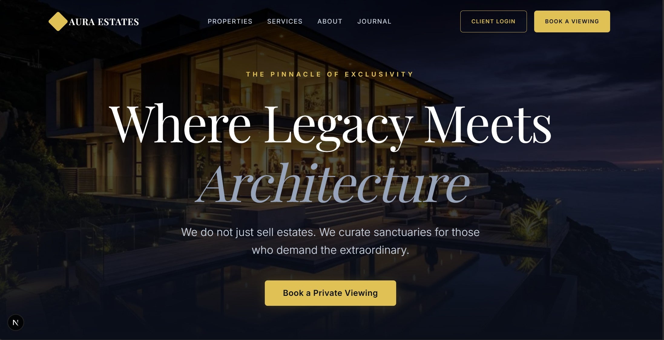 Aura Estates Web Template – Command the Luxury Real Estate Game