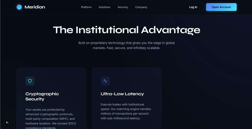 Meridian Finance Website Template - Ultimate Institutional Wealth Management
