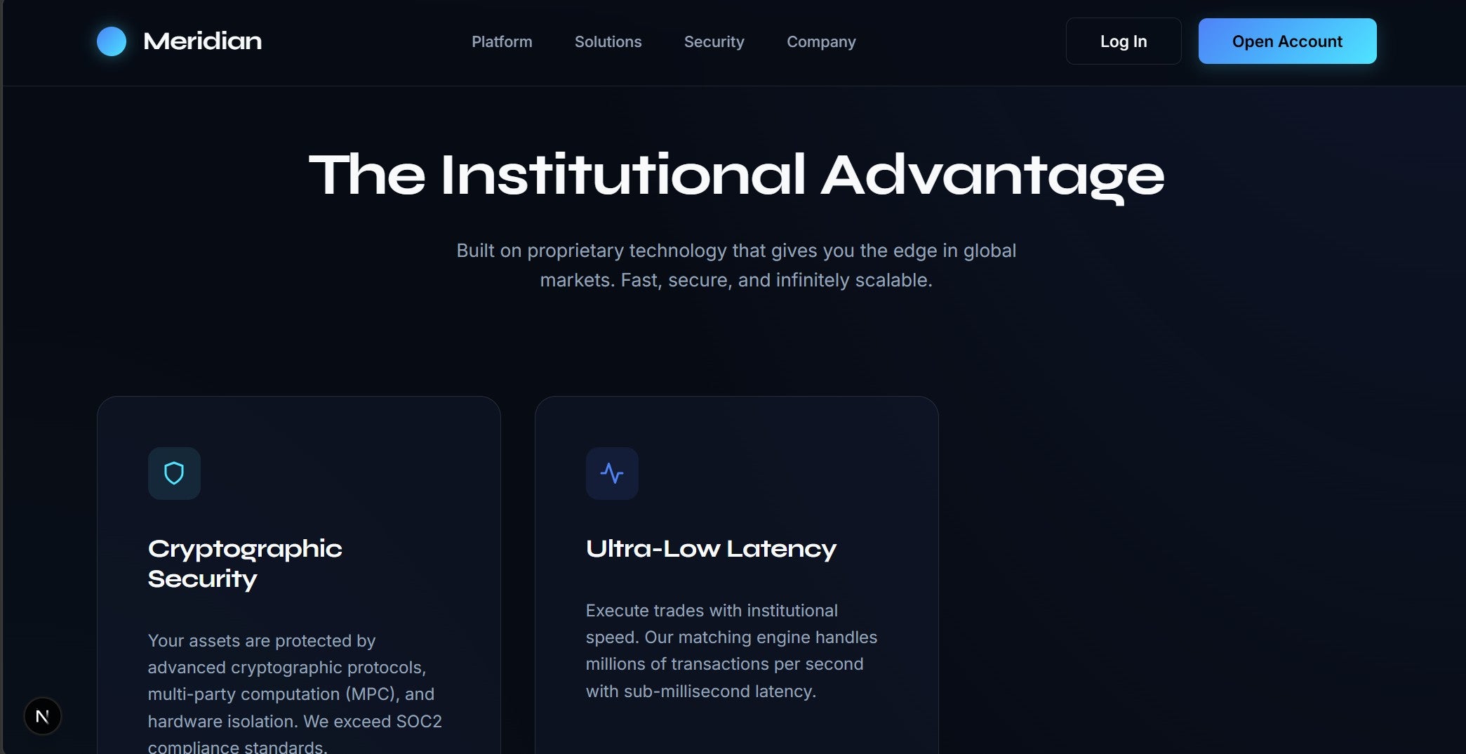 Meridian Finance Website Template - Ultimate Institutional Wealth Management