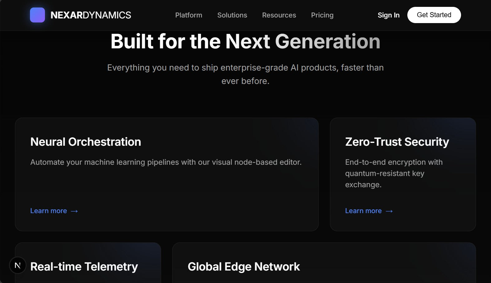 Nexar Dynamics Website Template – Premium SaaS & Enterprise